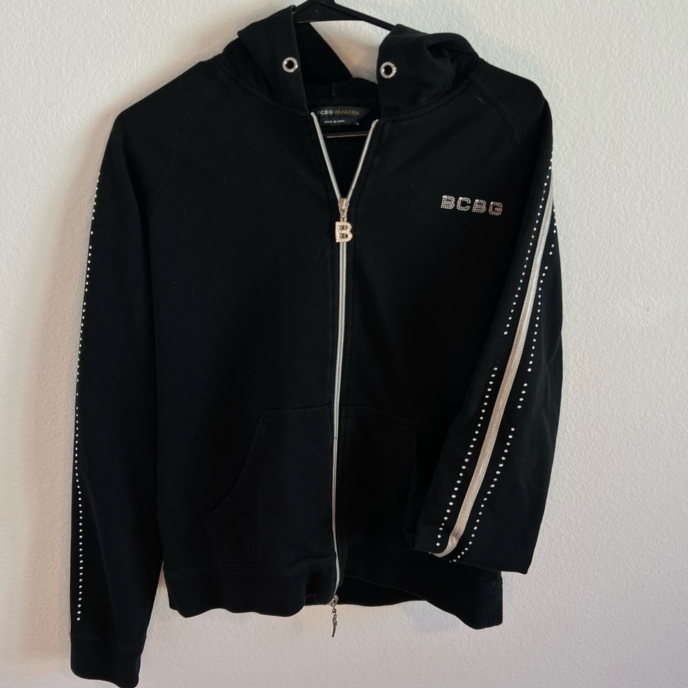 BCG max azria women’s black studded jacket‎ size medium